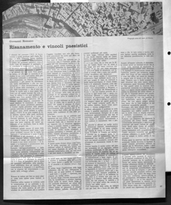 Risanamento e vincoli paesistici, sta in CASABELLA - periodico