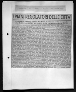 I PIANI REGOLATORI DELLE CITTÀ, sta in CORRIERE DELLA SERA - quotidiano