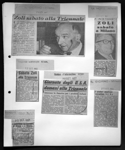 Sabato Zoli alla Triennale, sta in CORRIERE LOMBARDO - quotidiano