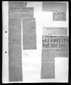 <<ALLA TRIENNALE DI MILANO <<LA GIORNATA degli Stati Uniti>>, sta in CORRIERE DELLA NAZIONE - quotidiano