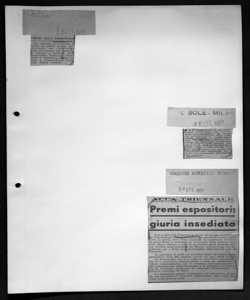 Si è riunita la Giuria del primo gruppo (architettura) per l'attribuzione delle ricompense agli espositori italiani e stranieri della Undicesima Triennale, sta in IL SOLE - quotidiano