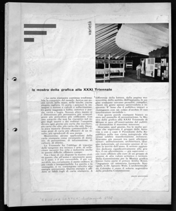 la mostra della grafica alla XXXI Triennale, sta in RASSEGNA GRAFICA - periodico