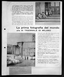 La prima fotografia del mondo alla XI TRIENNALE DI MILANO, sta in POPULAR PHOTOGRAPHY - periodico