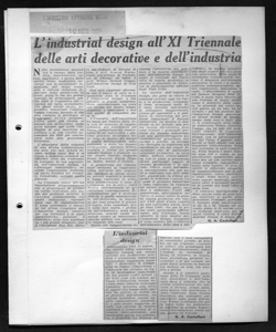 L'industrial design all'XI Triennale delle arti decorative e dell'industria, sta in L'INDUSTRIA LOMBARDA.. - quotidiano