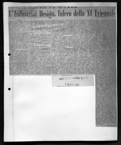L'industrial Design, fulcro della XI Triennale, sta in GAZZETTA DI MANTOVA - quotidiano