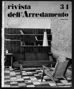 Nuove proposte per la casa alla Xia Triennale - Mobili antichi in due arredamenti moderni, sta in RIVISTA DELL'ARREDAMENTO - periodico