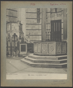 Pisa - Battistero - Interno - Pulpito - Fonte battesimale