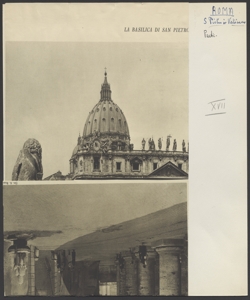 Roma - S. Pietro in Vaticano - Esterno - Particolare - Facciata - Colonnato - Cupola