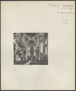 Schwyz - St. Martinskirche - Interno - Navata - Presbiterio