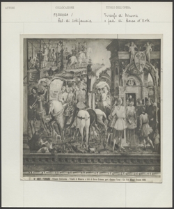 Ferrara - Palazzo Schifanoia - Affresco - Particolare - Trionfo di Minerva - Fatti di Borso d'Este