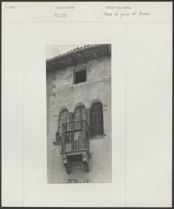 Feltre - Via Lorenzo Luzzo 34 - Facciata - Particolare - Balcone