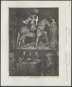 Verona - S. Zeno Maggiore - Affresco - S. Giorgio e il Drago - Seppellimento di un Santo vescovo