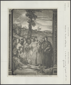 Padova - Tiziano - Scuola del Santo - S. Antonio risana il piede ad un giovane - Dipinto