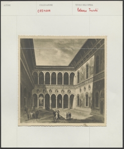 Cremona - Palazzo Trecchi - Veduta d'Epoca