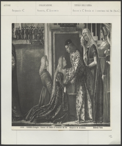 Venezia - R. Accademia - Carpaccio V. - Conone e S. Orsola prendono licenza dal Re (Part.)