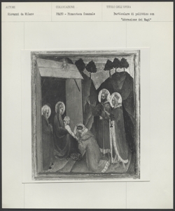 Prato - Museo civico - Giovanni da Milano - Adorazione dei Magi, predella del polittico di Prato