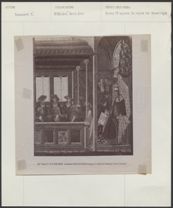 Siena- Pinacoteca Nazionale- Pietro Lorenzetti- Onorio III approva la regola di sant'Alberto di Gerusalemme, predella Pala del Carmine