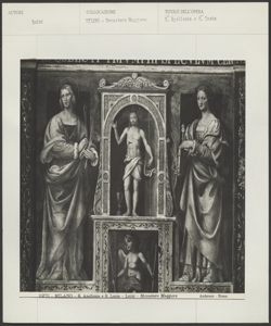 Milano- Chiesa di S. Maurizio al Monastero Maggiore- Bernardino Luini- Cristo fons vitae tra Sant'Apollonia e Santa Lucia