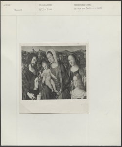 Pavia- Pinacoteca Malaspina- Giovanni Mansueti- Madonna con Bambino - san Giovanni Battista- santa Caterina d'Alessandria e donatori