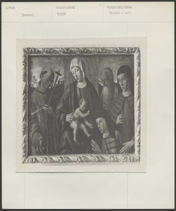 Pesaro- Musei Civici- Pinacoteca- Giovanni Mansueti- Madonna col Bambino tra san Francesco- san Girolamo- santa Chiara e una monaca