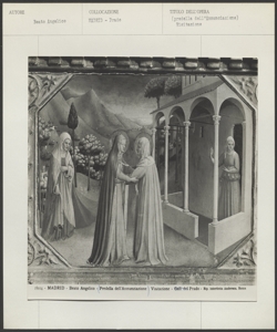 Madrid, Museo del Prado, Guido di Pietro (Beato Angelico), predella dell'Annunciazione: Visitazione