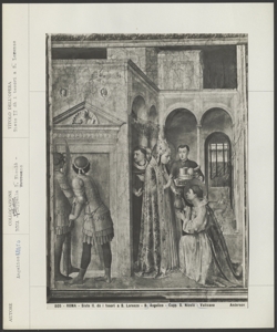 Roma, Vaticano, Cappella Niccolina, Guido di Pietro (Angelico Beato), Sisto II dà i tesori a S. Lorenzo