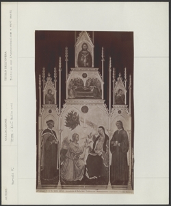 Siena, Accademia di Belle arti, Taddeo di Bartolo, Trittico con annunciazione e vari santi