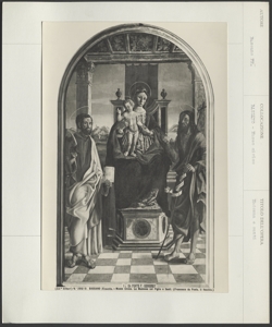 Veneto, Museo Civico, Francesco da Ponte, il Vecchio, Madonna con Bambino in trono tra san Bartolomeo e san Giovanni Battista