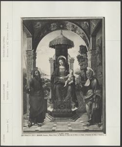 Veneto, Museo Civico, Francesco da Ponte, il Vecchio, Madonna con Bambino in trono tra san Pietro e san Paolo