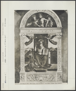 Asolo, Cattedrale di Santa Maria Assunta, Lazzaro Bastiani, San Girolamo e angeli, Cristo in pietà tra la Madonna e san Giovanni Evangelista