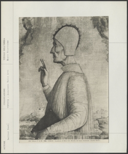 Venezia, Gallerie dell'Accademia, Gentile Bellini, Beato Lorenzo Giustinani tra due religiosi e angeli
