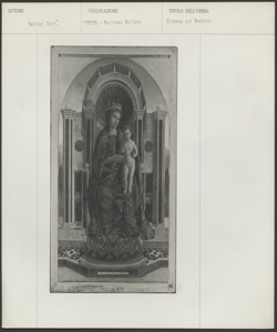 Londra, National Gallery, Gentile Bellini, Madonna con Bambino in trono