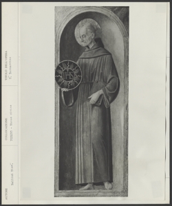 Pesaro, Pinacoteca, Musei civici, Giovanni Bellini, Pala di Pesaro, scomparto della predella: San Bernardino