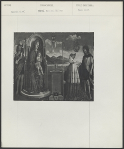 Londra, National Gallery, Giovanni Bellini, Vergine con Bambino e Santi
