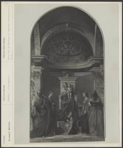Venezia, Chiesa di San Zaccaria, Giovanni Bellini, Pala d'altare con Madonna con Bambino in trono tra san Pietro, santa Caterina d'Alessandria, santa Lucia e san Girolamo