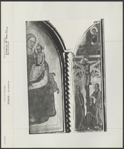 Galleria dell'Accademia, Firenze - Maestro dell'Infanzia - Madonna con Bambino e due donatori, Annunciazione, Santi, Crocifissione di Cristo (part.)