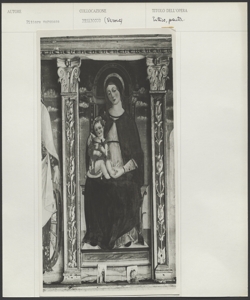 Brentino Belluno (frazione Preabocco)- Chiesa di Santa Maria delle Grazie - Pittore veronese- Madonna in trono col Bambino