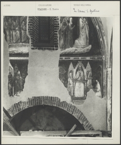 Chiesa dei SS. Pietro e Paolo, San Giuliano Milanese (MI) - Giusto de' Menabuoi - S. Agostino in cattedra e altri frammenti di affresco