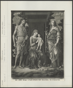 Londra, National Gallery, Andrea Mantegna, Madonna con Bambino fra i Santi Giovanni Battista e Maria Maddalena