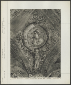 Mantova, Palazzo Ducale, Andrea Mantegna, Sala degli Sposi, dettaglio del soffitto con tondo raffigurante Otone