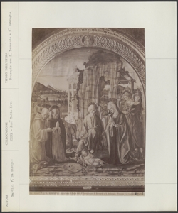 Siena, Pinacoteca Nazionale, Martini Francesco di Giorgio, Natività di Gesù con san Bernardino e san Tommaso d'Aquino