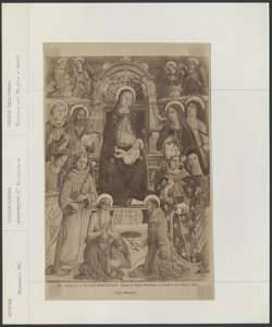 Montefalco, Chiesa Santa Illuminata, Melanzio Francesco, Madonna con Bambino in trono e Santi