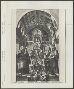 Milano, Pinacoteca Nazionale di Brera, Cincani Bartolomeo, Madonna con Bambino in trono tra sant'Andrea, santa Monica, sant'Orsola, san Sigismondo e angeli musicanti