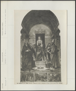 Vicenza, Chiesa di S. Corona, Cincani Bartolomeo, Santa Maria Maddalena in trono tra san Girolamo, santa Paola, santa Monica e sant'Agostino