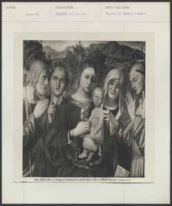 Bergamo, Accademia Carrara, Morone Francesco, Madonna con Bambino tra san Giuseppe, sant'Antonio da Padova, sant'Anna e san Francesco d'Assisi