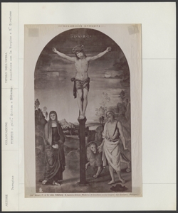 Firenze, Galleria dell'Accademia, Vannucci Pietro, detto Perugino, Cristo crocifisso tra la Madonna e san Girolamo
