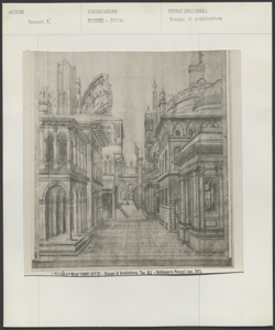 Firenze, Uffizi, Gabinetto Disegni e Stampe, Baldassarre Peruzzi, Prospettiva per Scena Comica. Disegno