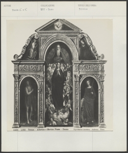 Lodi, Cattedrale di S. Maria Assunta, Piazza Albertino, Madonna assunta, San Giovanni Battista, Santa Caterina d'Alessandria, Angelo annunciante, Maria Vergine annunciata, Colomba dello Spirito Santo