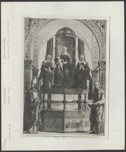Milano, Pinacoteca Nazionale di Brera, Ercole de' Roberti, Madonna con Bambino in trono, sant'Agostino, sant'Anna, sant'Elisabetta e il beato Pietro degli Onesti