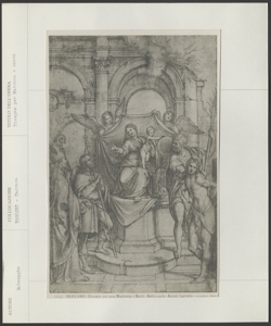 Bergamo, Accademia Carrara, Enea Salmeggia, Disegno per Madonna e santi